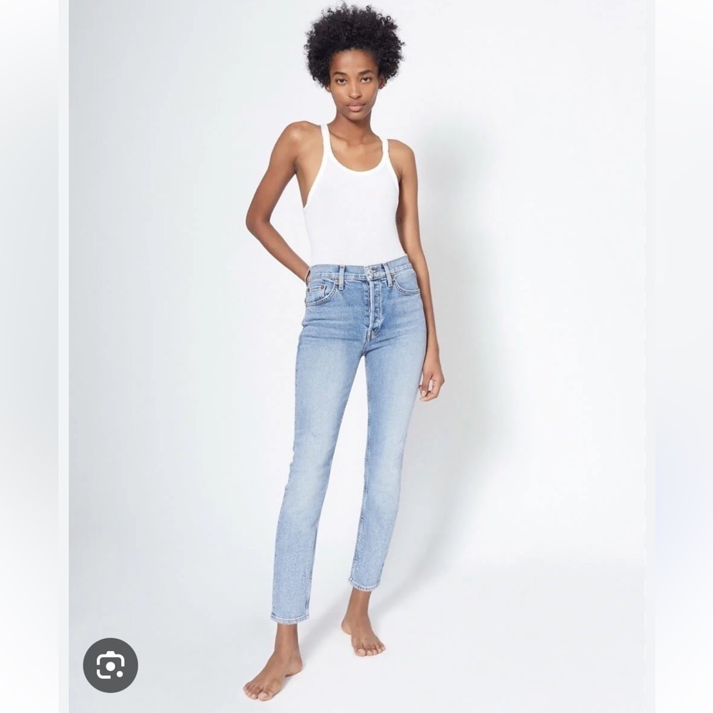 RE/DONE High Rise Ankle Crop Stretch size 27